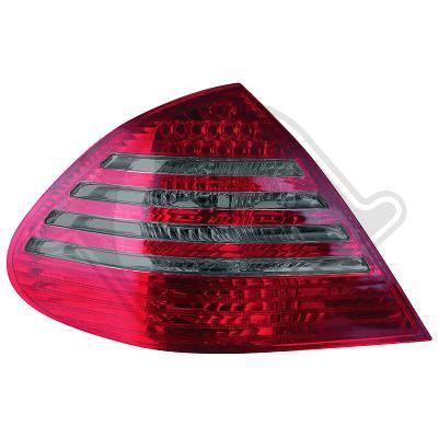 -STOPURI CU LED MERCEDES W211 FUNDAL RED/BLACK -COD 1615990